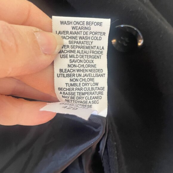 Maralyn & Me Pea Coat Jacket. XL- Black with quilted lining. Cotton Blend - Picture 5 of 7